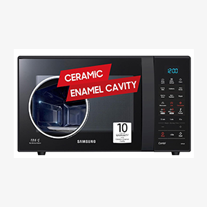 Samsung 21L Convection Microwave Oven | Black | Multiple Cooking Modes | Ceramic Enamel |10-Yr Warranty |