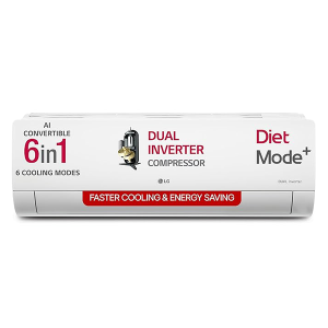 LG 1.5 Ton 4 Star Dual Inverter Split AC | 6-in-1 Convertible | VIRAAT Mode | US-Q19JNYE |